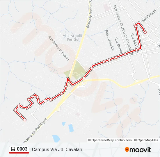 0003 Bus Line Map