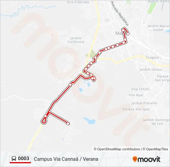 0003 Bus Line Map