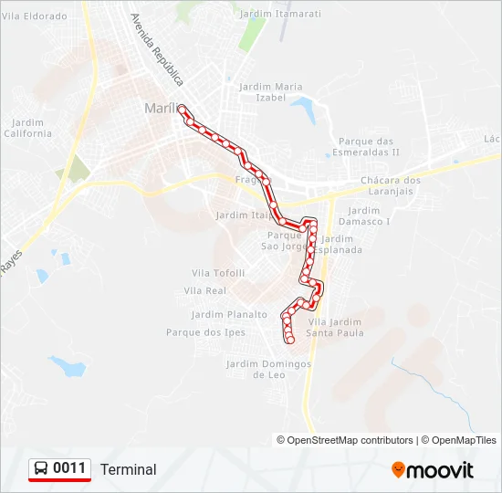 0011 Bus Line Map