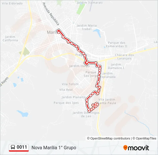 0011 Bus Line Map