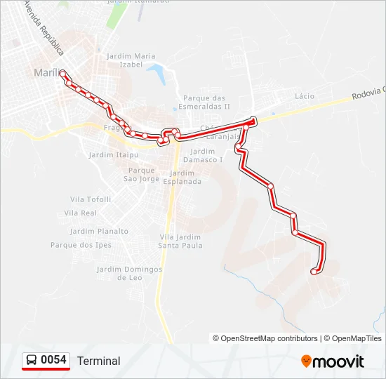 0054 Bus Line Map