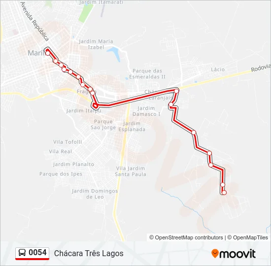 0054 Bus Line Map