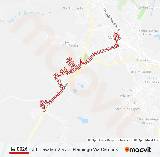 0026 Bus Line Map