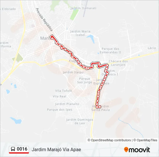 0016 Bus Line Map