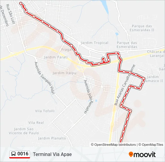 0016 Bus Line Map