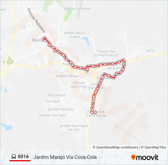 0016 Bus Line Map