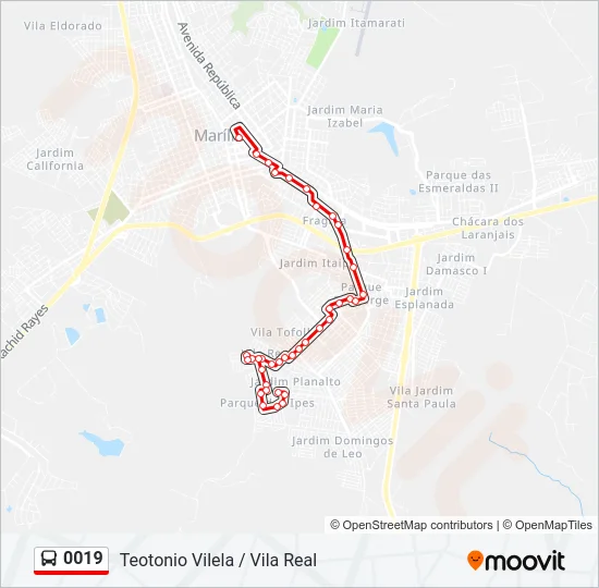 0019 Bus Line Map