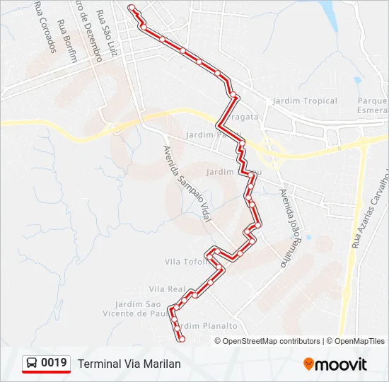 0019 Bus Line Map