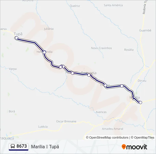 8673 Bus Line Map