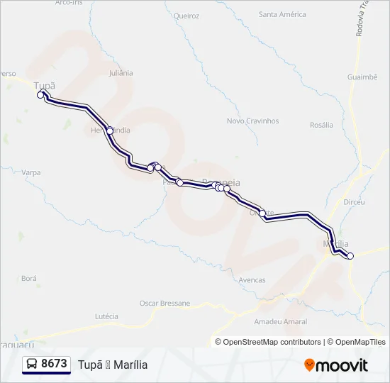8673 Bus Line Map