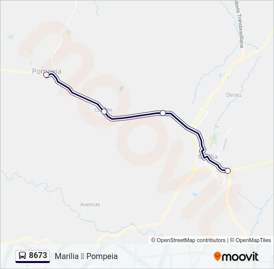 8673 Bus Line Map