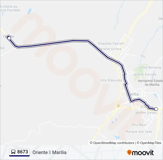 8673 Bus Line Map