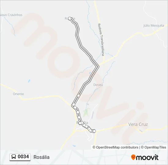 0034 Bus Line Map