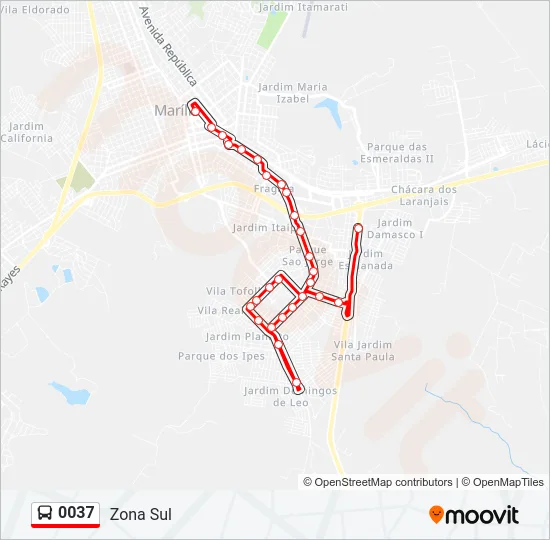 0037 Bus Line Map
