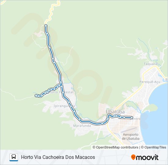 Mapa da linha 10 HORTO de ônibus