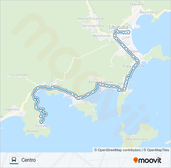 Rota da linha r20: horários, paradas e mapas - Centro (Atualizado)