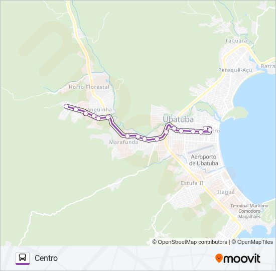 Mapa da linha 11 IPIRANGUINHA de ônibus