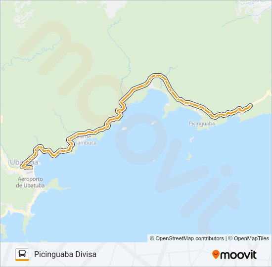 Mapa da linha 18 PICINGUABA DIVISA de ônibus