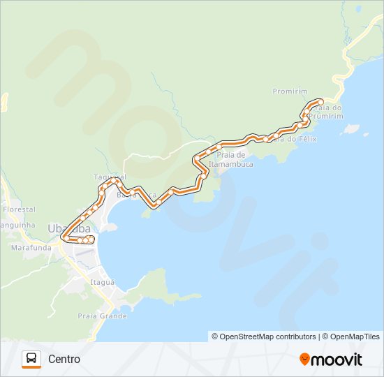 Mapa da linha 14 PRUMIRIM de ônibus