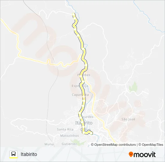 ITABIRITO/MARZAGÃO Bus Line Map