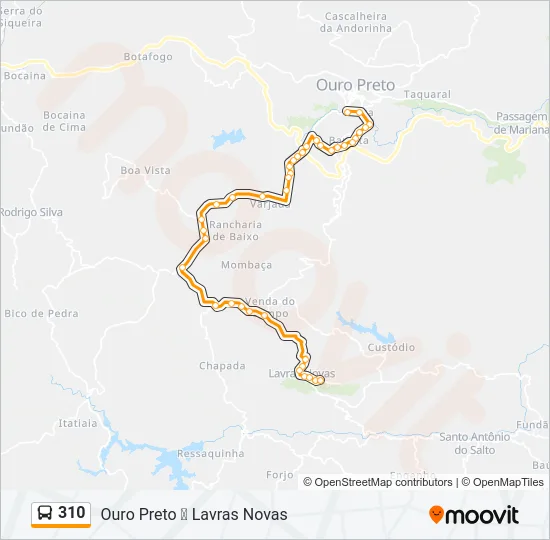 310 Bus Line Map