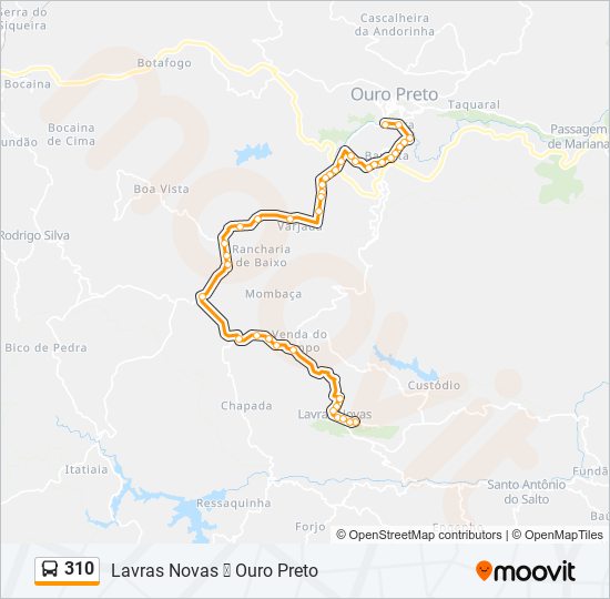 310 bus Line Map