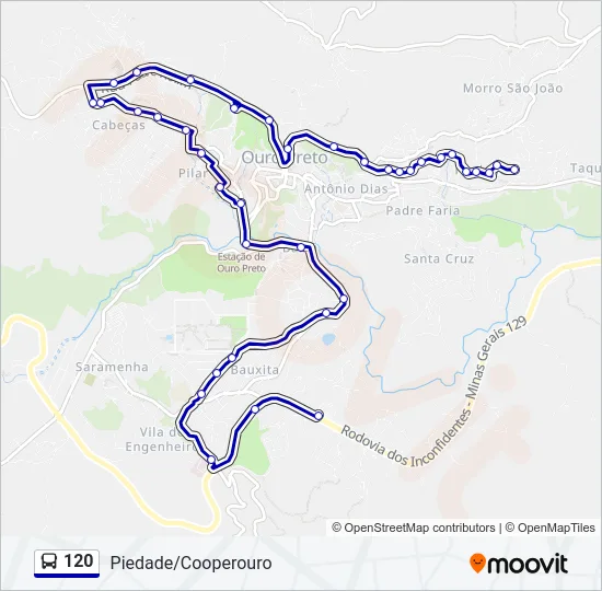120 Bus Line Map