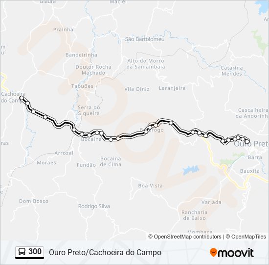 Mapa de 300 de autobús