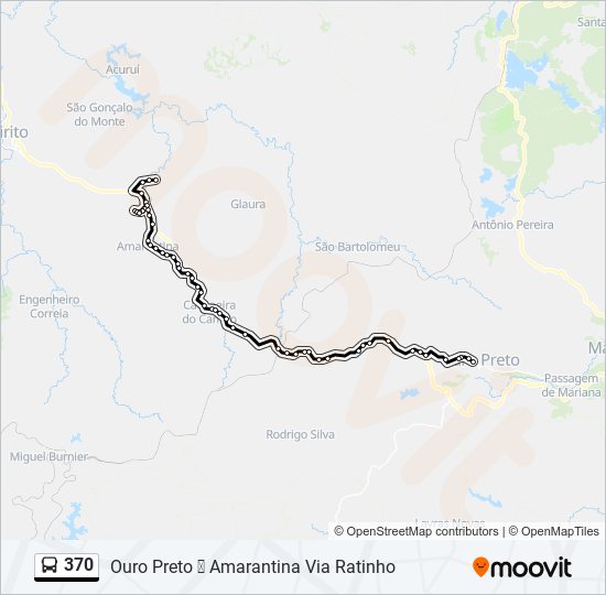 Mapa de 370 de autobús