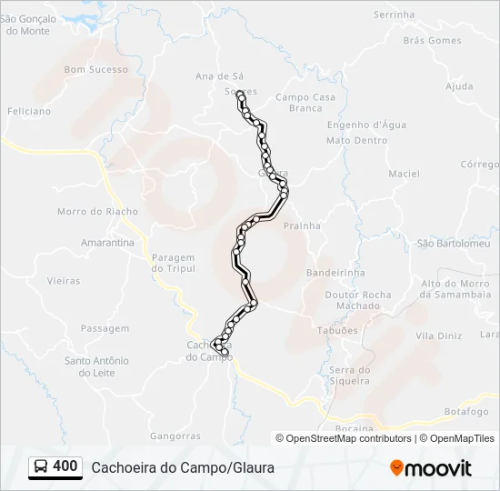 400 Bus Line Map
