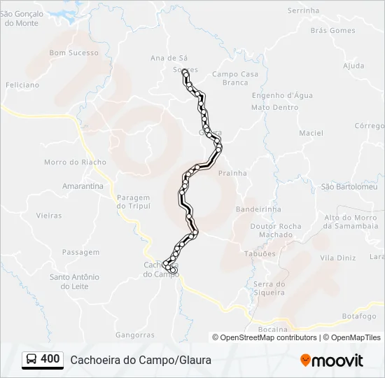 400 Bus Line Map