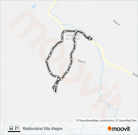 21 Bus Line Map