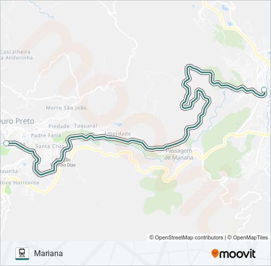 Mapa da linha TREM DA VALE de trem