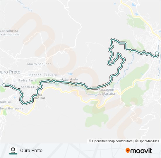 Mapa da linha TREM DA VALE de trem