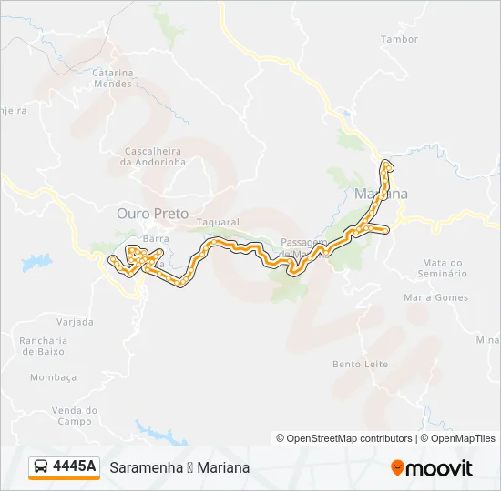 4445A Bus Line Map