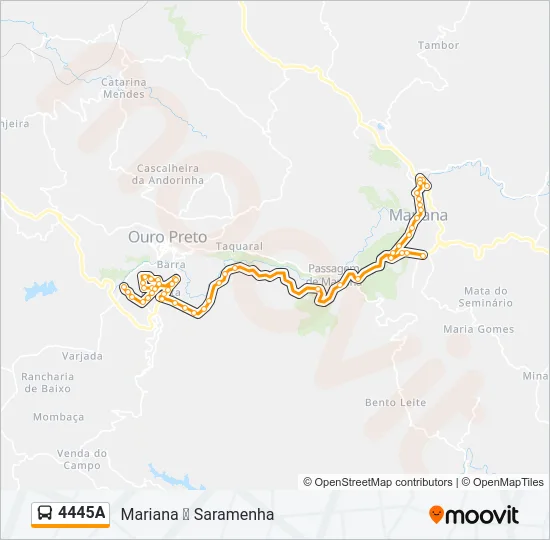 4445A Bus Line Map
