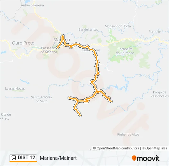 DIST 12 Bus Line Map