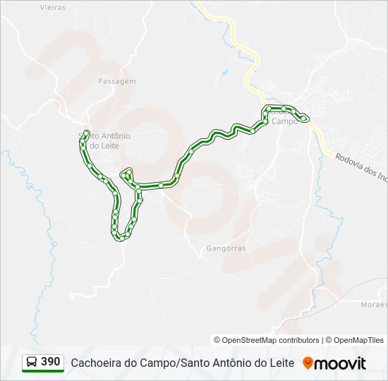 390 Bus Line Map