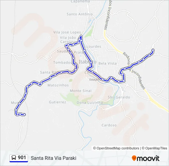 901 Bus Line Map