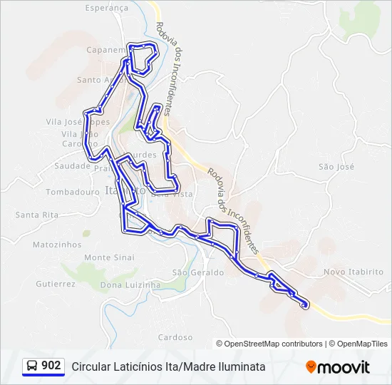 902 Bus Line Map