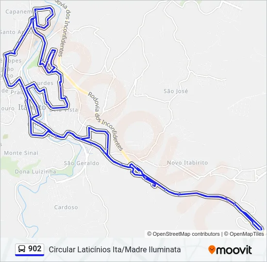 902 Bus Line Map