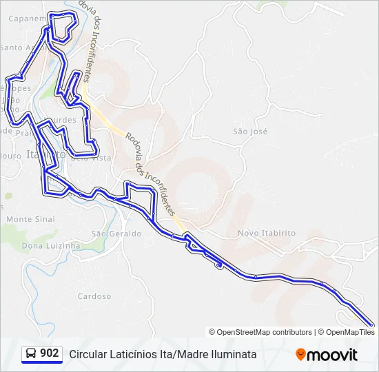 902 Bus Line Map