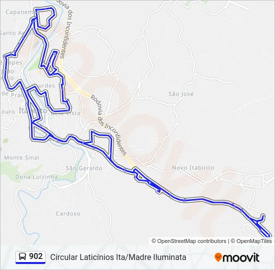 902 Bus Line Map