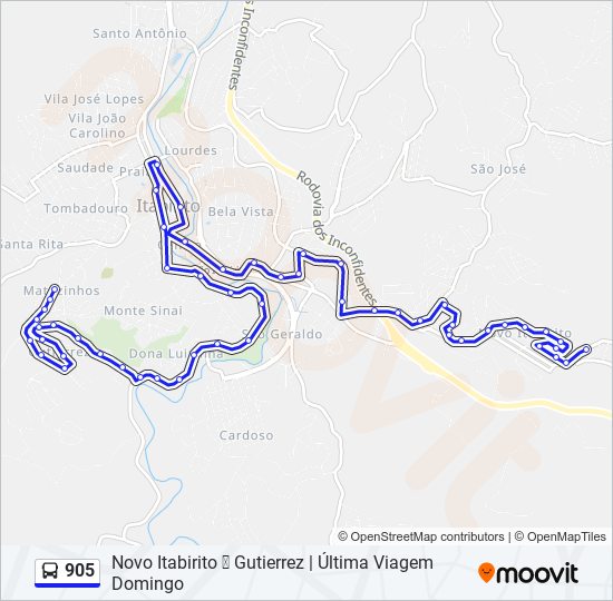 905 Route: Schedules, Stops & Maps - Bonsucesso (Updated)