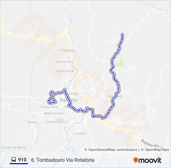 910 bus Line Map
