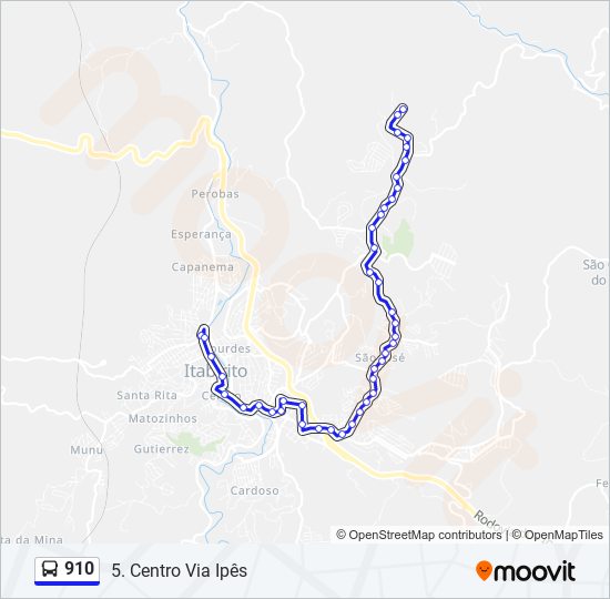 910 bus Line Map