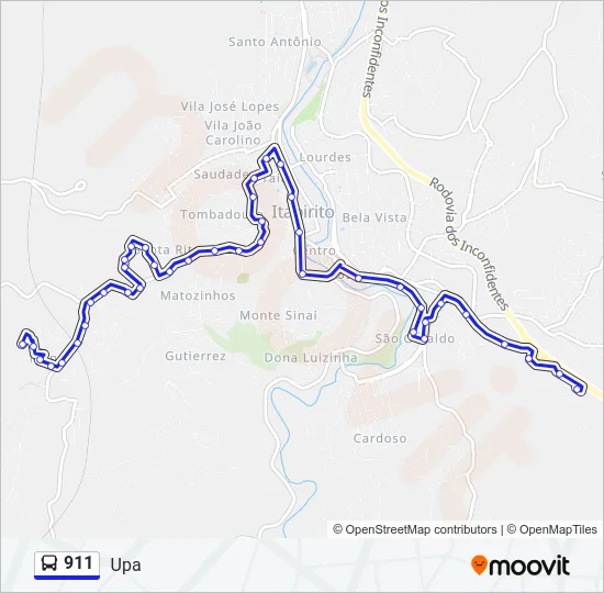 911 Bus Line Map