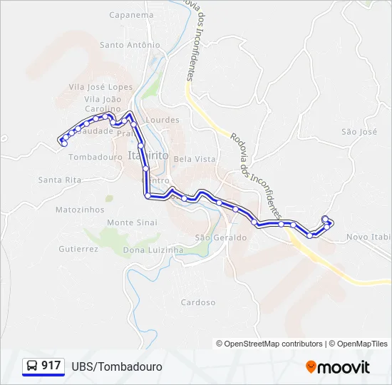 917 Bus Line Map