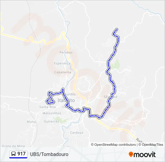 917 Bus Line Map