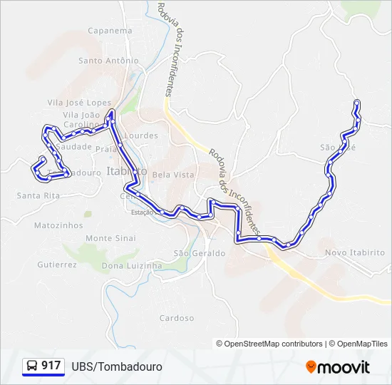 917 Bus Line Map